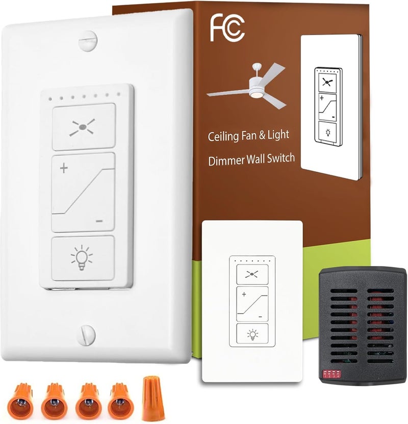 Humpptom Fan Remote Control Kit, Small Size Receiver Ceiling Fan Remote Control Control for Hunter/Harbor Breeze/Westinghouse/Honeywell/Other Ceiling Fan MINI Black - Image 1
